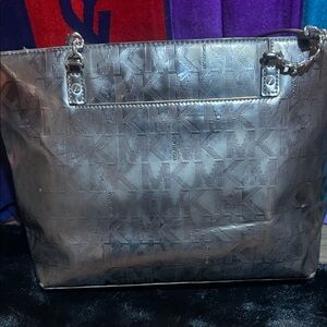 Michael Kors Metallic Silver Shoulder Bag
